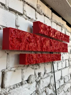 Pamono Red Wall Lamp by Uwe Mersch