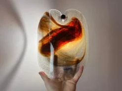 Discount Pamono Reddish-Brown Glass Wall Lamp by Per Lütken for Holmegaard