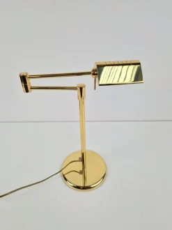 Outlet Pamono Regency Brass Adjustable Table Lamp from Egoluce, 1970s