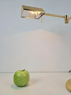 Outlet Pamono Regency Brass Adjustable Table Lamp from Egoluce, 1970s