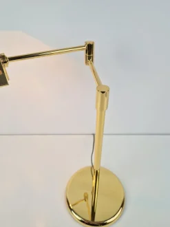 Outlet Pamono Regency Brass Adjustable Table Lamp from Egoluce, 1970s
