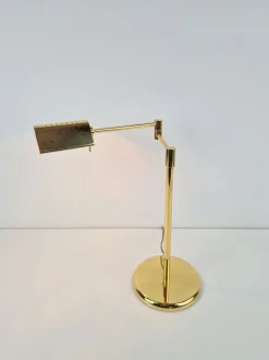 Outlet Pamono Regency Brass Adjustable Table Lamp from Egoluce, 1970s