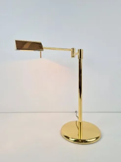 Outlet Pamono Regency Brass Adjustable Table Lamp from Egoluce, 1970s