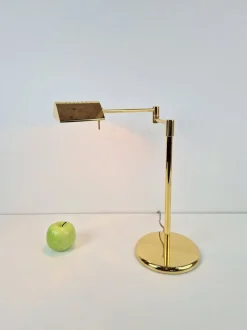 Outlet Pamono Regency Brass Adjustable Table Lamp from Egoluce, 1970s