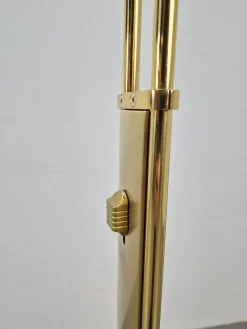 Outlet Pamono Regency Model 2517-1-P1 Torchiere Floor Lamp in Brass and Venetian Glass from Holtkotter, 1980s