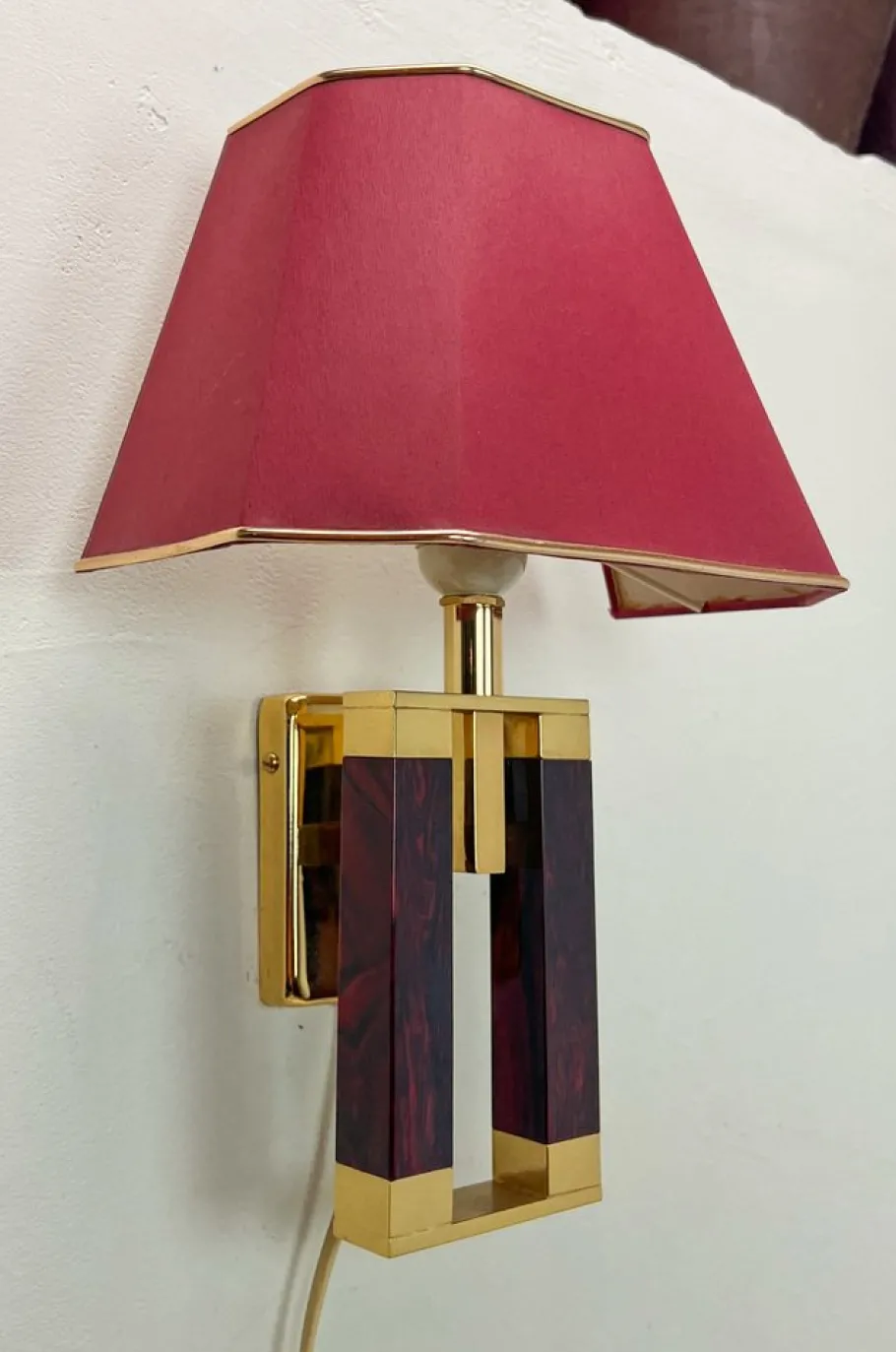Clearance Pamono Regency Style Brass and Acrylic Wall Lamp from Herda, 1970s