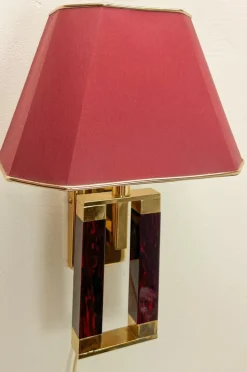 Clearance Pamono Regency Style Brass and Acrylic Wall Lamp from Herda, 1970s