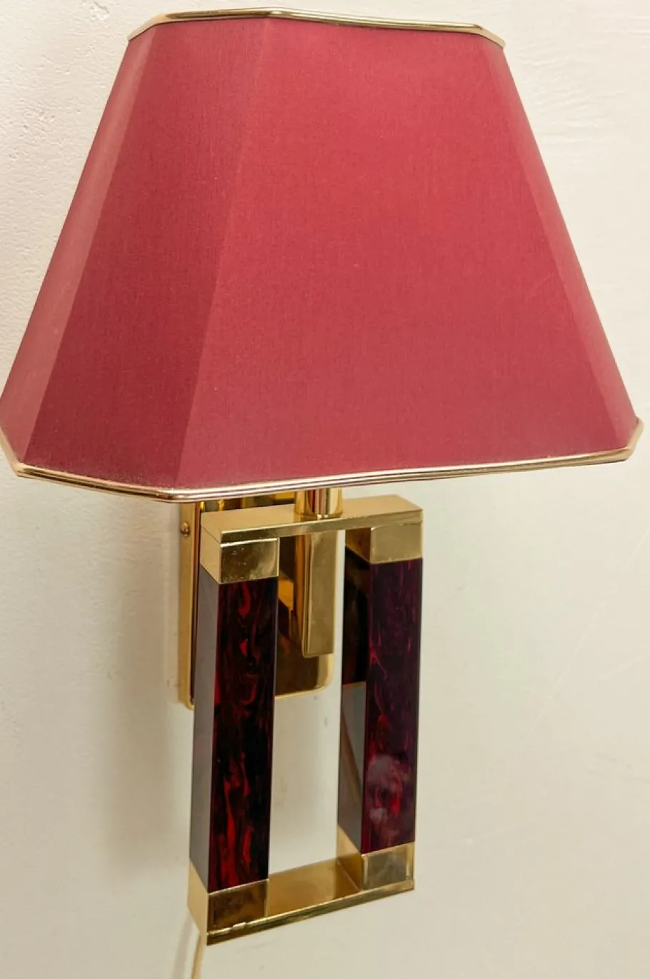 Clearance Pamono Regency Style Brass and Acrylic Wall Lamp from Herda, 1970s