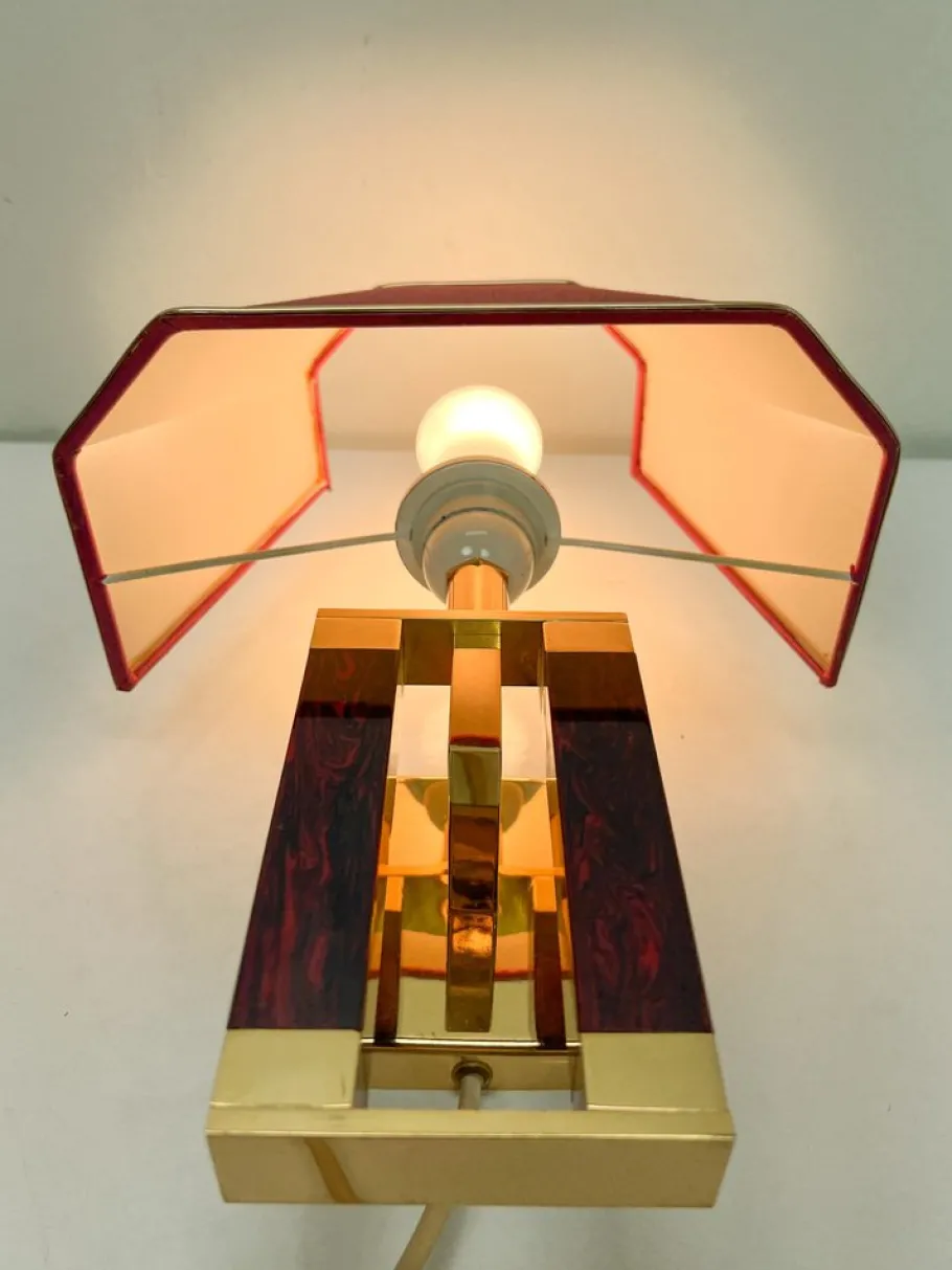 Clearance Pamono Regency Style Brass and Acrylic Wall Lamp from Herda, 1970s