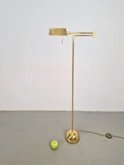 Pamono Regency Style Brass Floor Lamp from Sölken Leuchten, 1970s