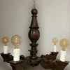 Hot Pamono Renaissance Wooden Chandelier, 1800s