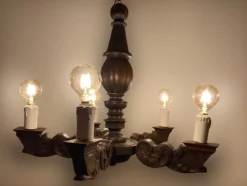 Hot Pamono Renaissance Wooden Chandelier, 1800s