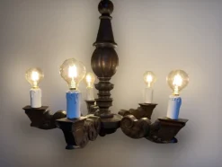 Hot Pamono Renaissance Wooden Chandelier, 1800s