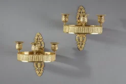Clearance Pamono Restauration Period Ormolu Wall Sconces, 1840s, Set of 2