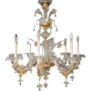 Clearance Pamono Rezzonico Chandelier with Eight Arms in Murano