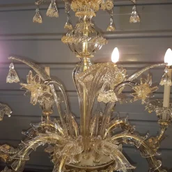 Clearance Pamono Rezzonico Chandelier with Eight Arms in Murano