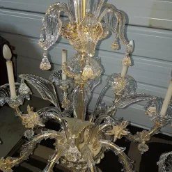 Clearance Pamono Rezzonico Chandelier with Eight Arms in Murano