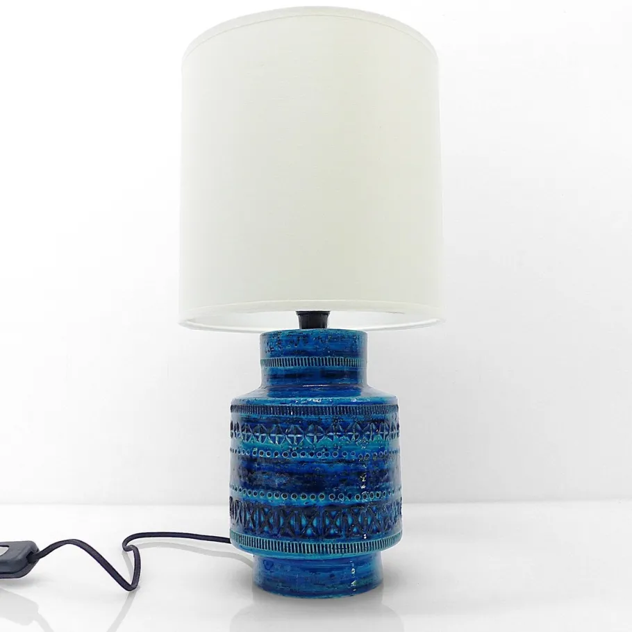 Discount Pamono Rimini Blue Lamp by Aldo Londi for Bitossi, Italy, 1960s