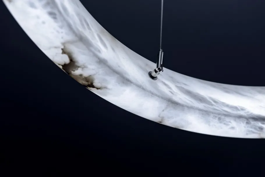 New Pamono Ring 100 Pendant Lamp by United Alabaster