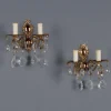 New Pamono Rococo Style Wall Lamps in Bronze, Italy, 20th Century, Set of 2