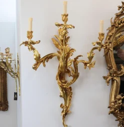 Hot Pamono Rococo Style Wall Sconces, Set of 2