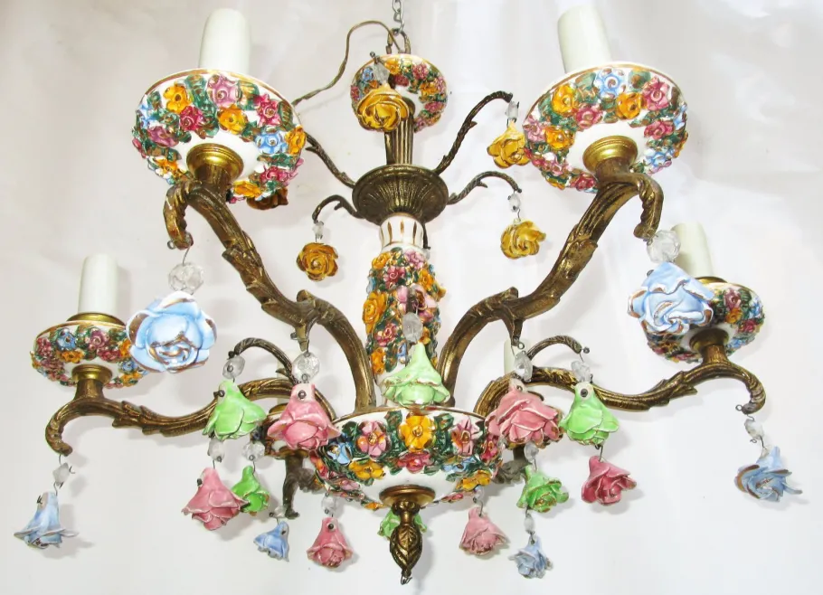 Sale Pamono Romantic Chandelier from Manises