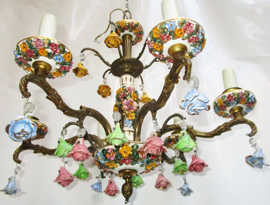 Sale Pamono Romantic Chandelier from Manises