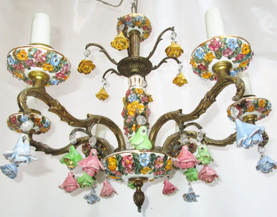Sale Pamono Romantic Chandelier from Manises