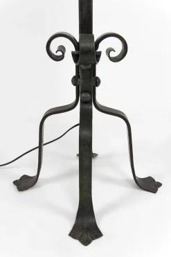 Clearance Pamono Rooster Floor Lamp in Wrought Iron by Jean Touret for Ateliers Marolles, 1950s