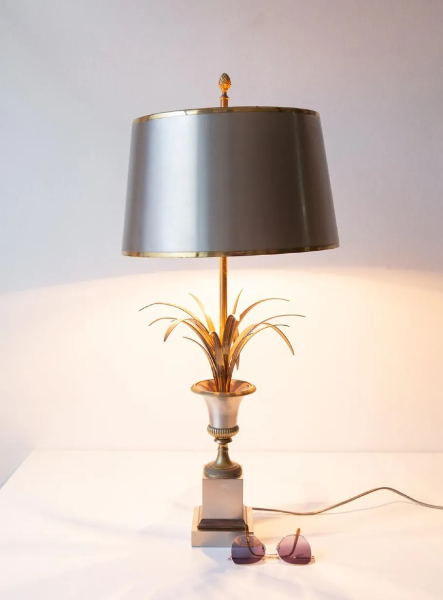 Discount Pamono Roseaux Table Lamp from Maison Charles, 1970s