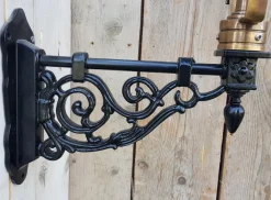 Best Pamono Round Cast Iron and Copper Wall Lantern