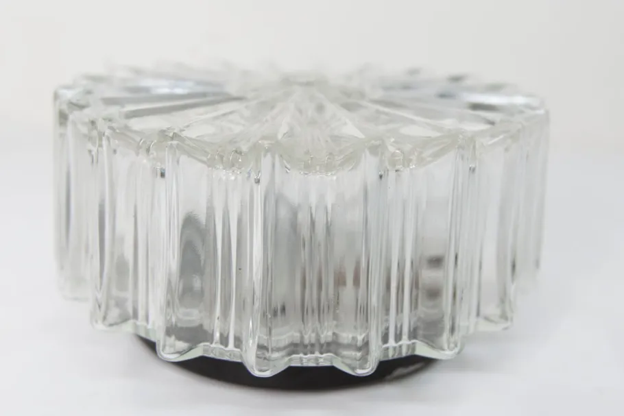 Clearance Pamono Round Glass Ceiling Light, 1960s