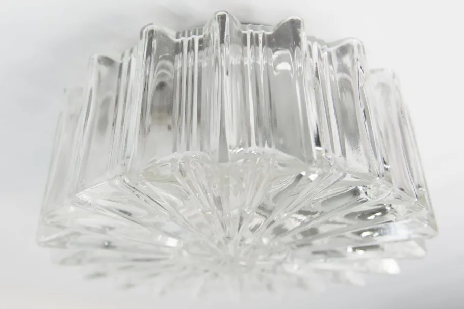 Clearance Pamono Round Glass Ceiling Light, 1960s