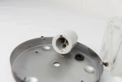 Clearance Pamono Round Glass Ceiling Light, 1960s