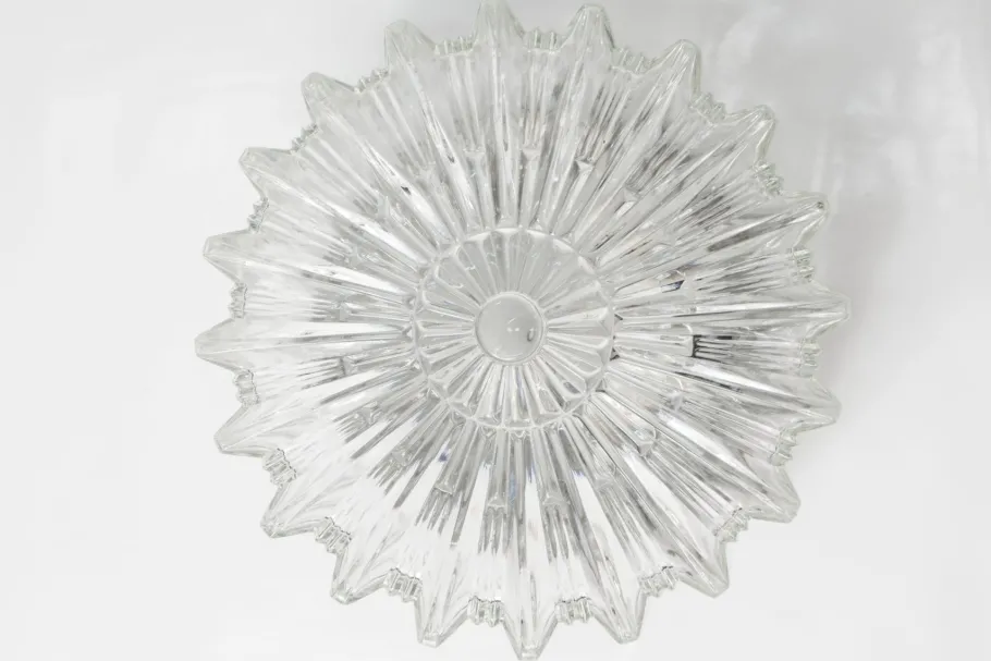 Clearance Pamono Round Glass Ceiling Light, 1960s