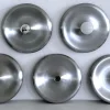 New Pamono Round Silver Aluminium Disc Wall Light or Flush Mount, 1970s