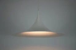 New Pamono Round White Pendant Lamp from Fog & Mørup, 1970s