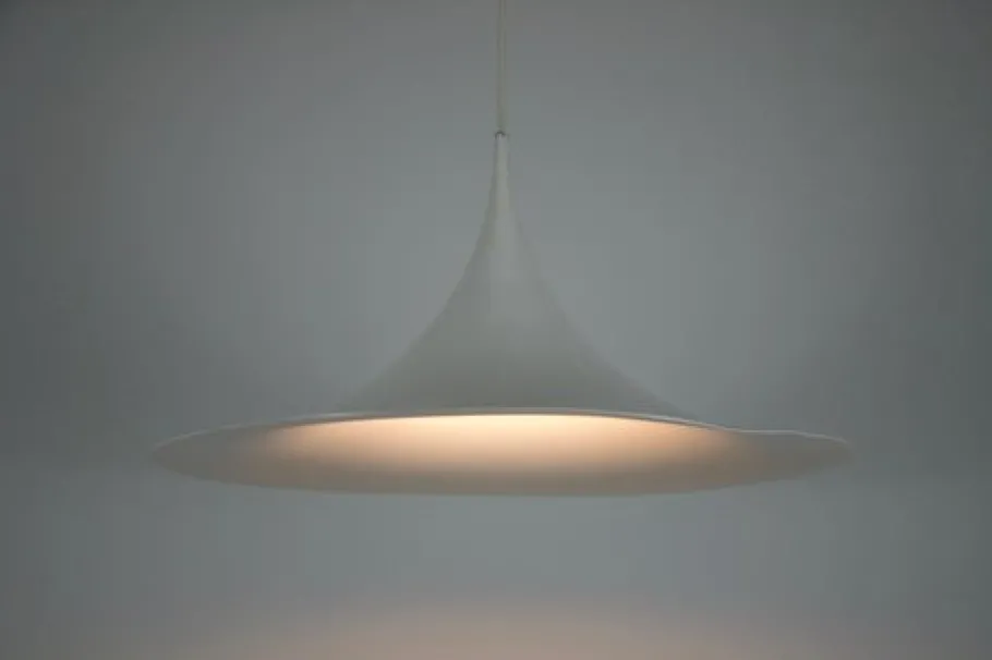 New Pamono Round White Pendant Lamp from Fog & Mørup, 1970s