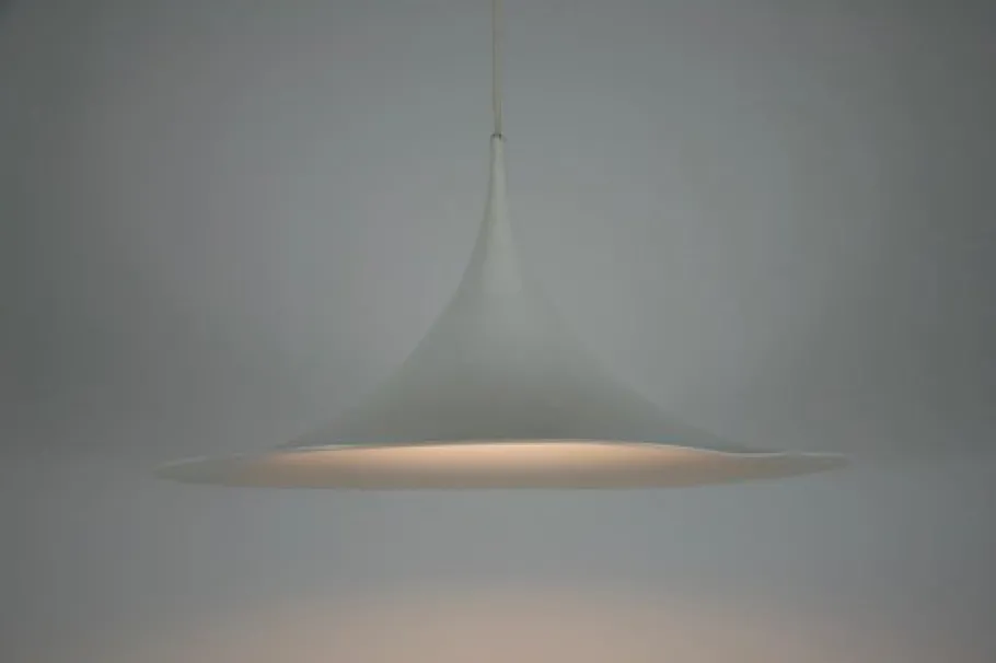 New Pamono Round White Pendant Lamp from Fog & Mørup, 1970s