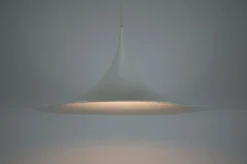 New Pamono Round White Pendant Lamp from Fog & Mørup, 1970s