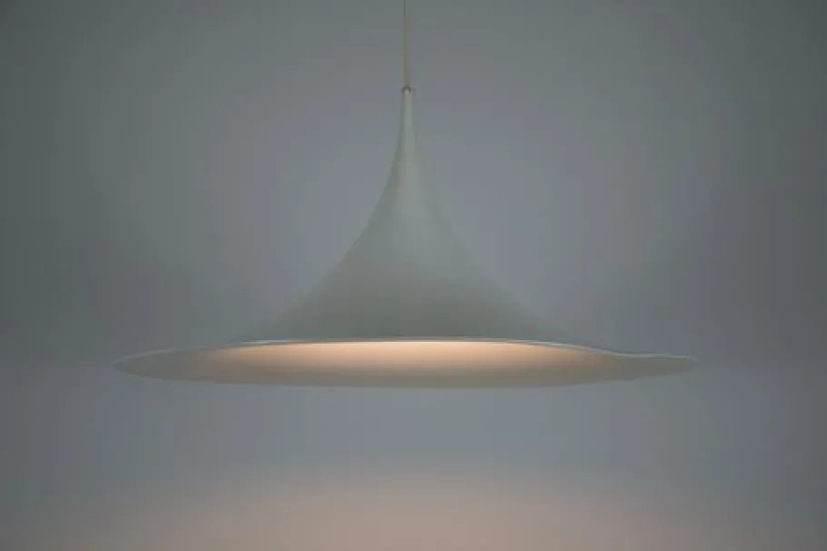 New Pamono Round White Pendant Lamp from Fog & Mørup, 1970s