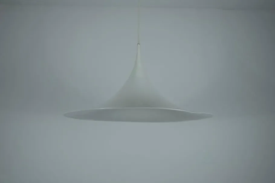 New Pamono Round White Pendant Lamp from Fog & Mørup, 1970s