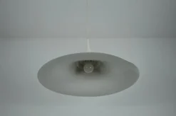 New Pamono Round White Pendant Lamp from Fog & Mørup, 1970s