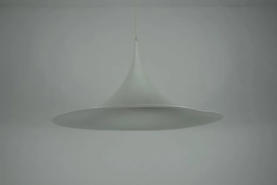 New Pamono Round White Pendant Lamp from Fog & Mørup, 1970s