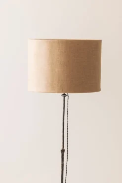 Best Pamono Rustic Wrought Iron Floor Lamp with Tripod Base, France, 1930s