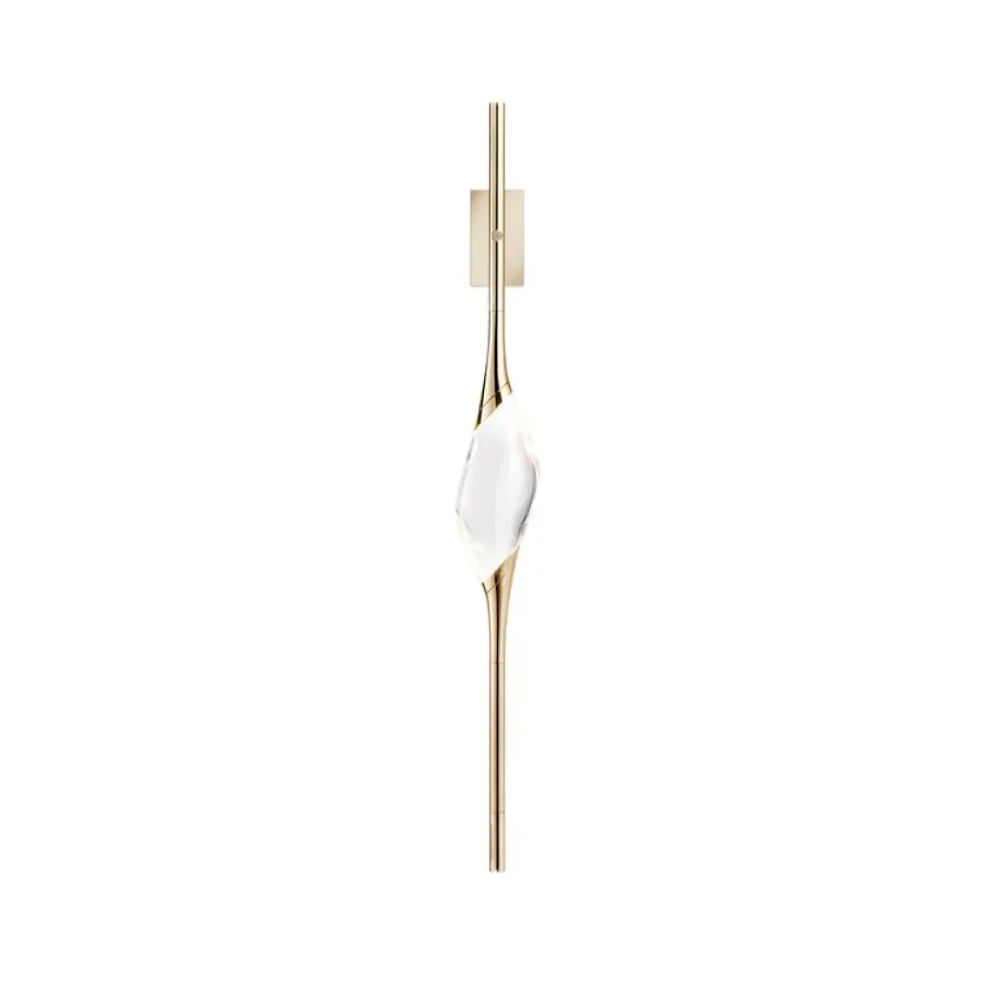 Clearance Pamono Satin Brass 12 Wall Sconce by Il Pezzo Mancante