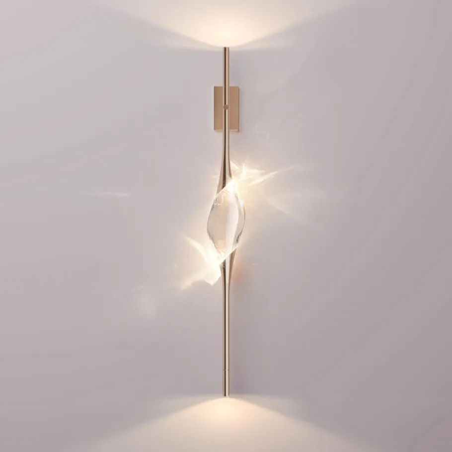 Clearance Pamono Satin Brass 12 Wall Sconce by Il Pezzo Mancante