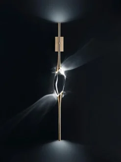 Clearance Pamono Satin Brass 12 Wall Sconce by Il Pezzo Mancante