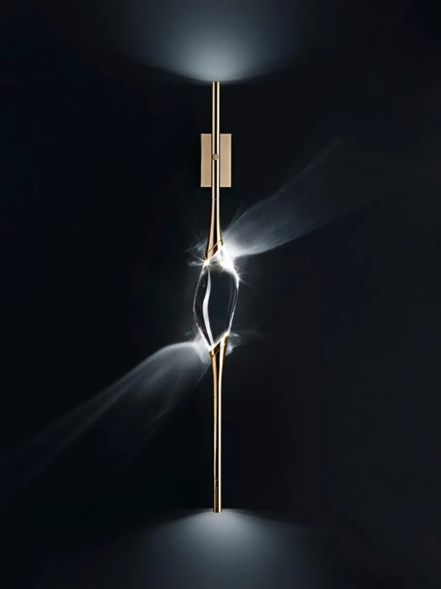 Clearance Pamono Satin Brass 12 Wall Sconce by Il Pezzo Mancante