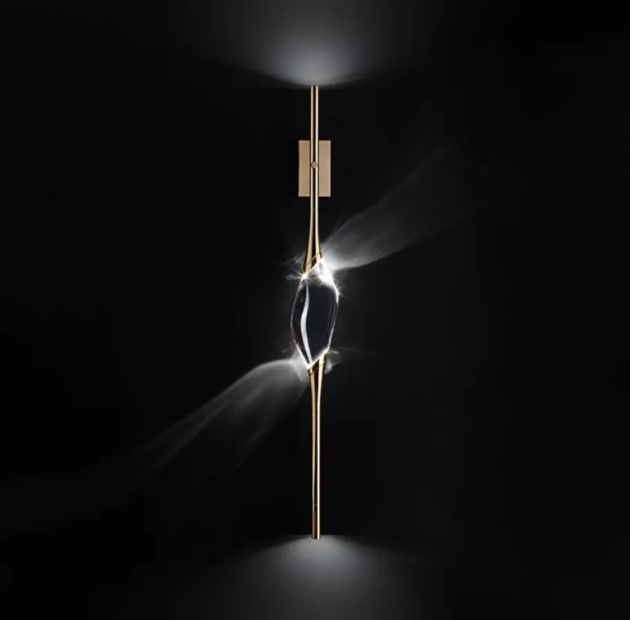 Clearance Pamono Satin Brass 12 Wall Sconce by Il Pezzo Mancante